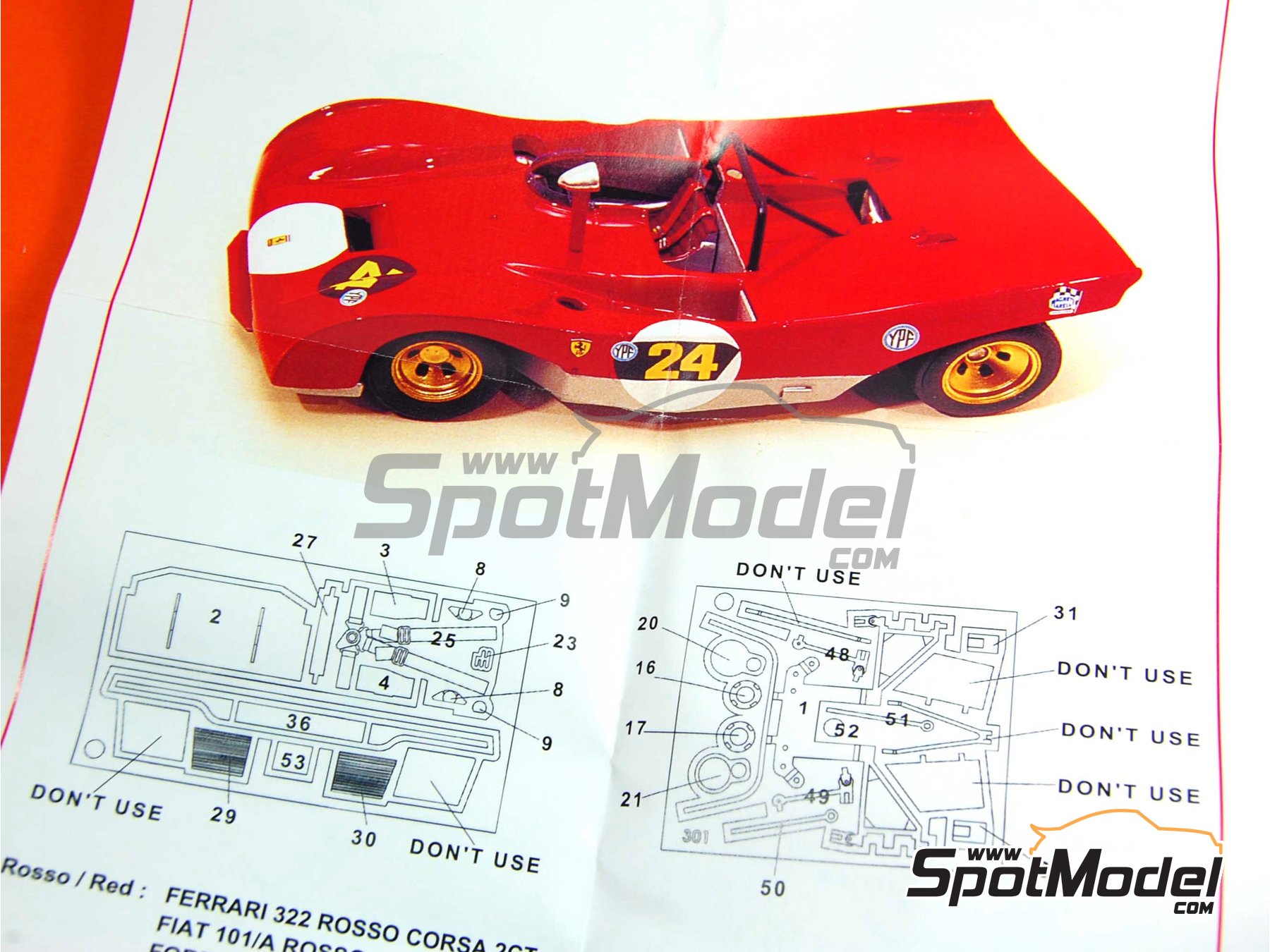 Tameo Kits TMK145: Car scale model kit 1/43 scale - Ferrari 312P